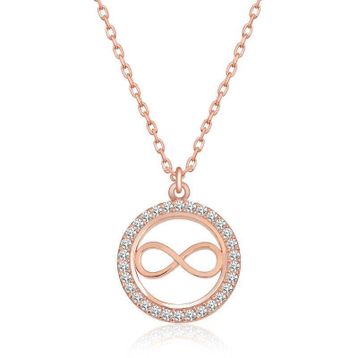 Gumush Rose Minik Sonsuzluk Bayan Gümüş Kolye