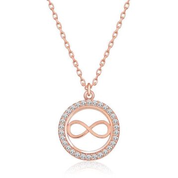 Gumush Rose Minik Sonsuzluk Bayan Gümüş Kolye