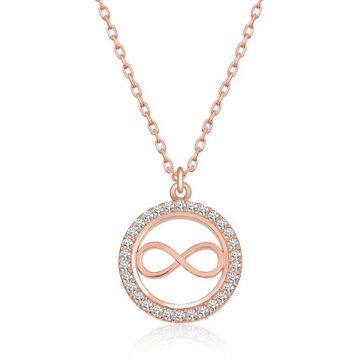Gumush Rose Minik Sonsuzluk Bayan Gümüş Kolye