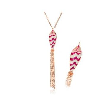 Gumush ​Rose Püsküllü Balık Gümüş Kolye