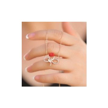 Gumush Rose Sonsuz Gül Bayan Gümüş Kolye