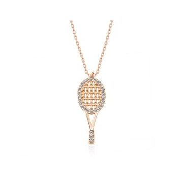 Gumush Rose Tenis Raketi Bayan Gümüş Kolye