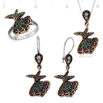 Gumush Semazen Kadın Gümüş Set