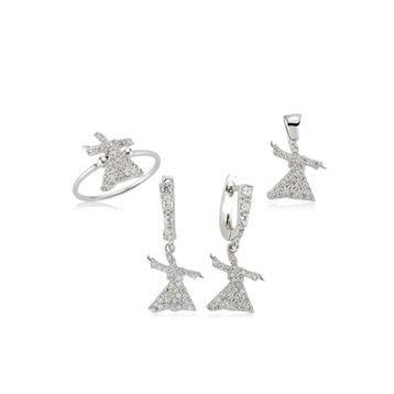 Gumush Semazen Kadın Gümüş Set