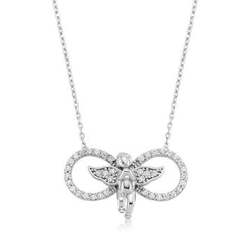 Gumush Sonsuzluk Melek Kadın Kolye