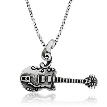 Gumush T3851 ​Gümüş Gitar Erkek Kolye