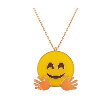 Gumush T3950 El Sallayan Emoji Gümüş Kolye