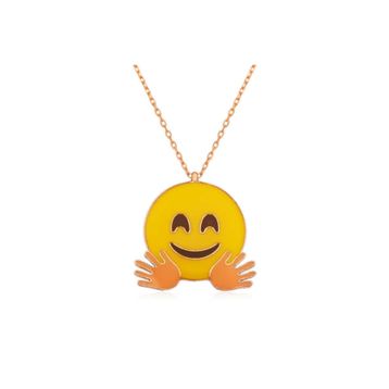 Gumush T3950 El Sallayan Emoji Gümüş Kolye