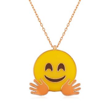 Gumush T3950 El Sallayan Emoji Gümüş Kolye