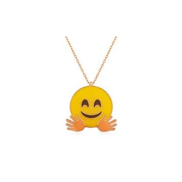 Gumush T3950 El Sallayan Emoji Gümüş Kolye