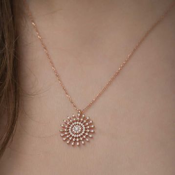 Gumush T4046 Doğan Güneş Kolye