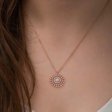 Gumush T4046 Doğan Güneş Kolye