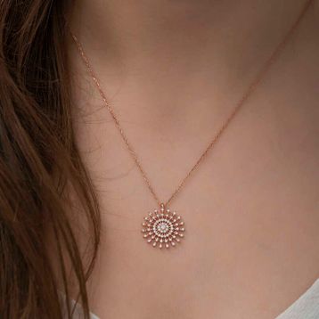 Gumush T4046 Doğan Güneş Kolye