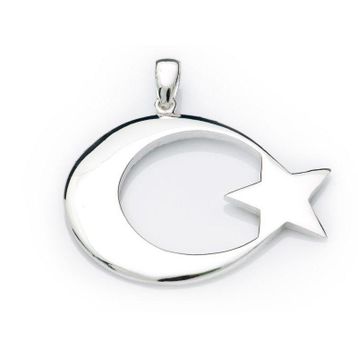 Gumush T4671 Gümüş Ay Yıldız Bayan Kolye