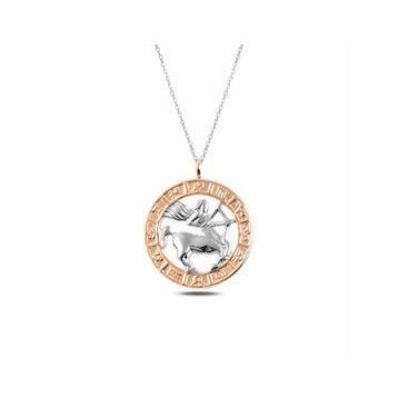 Gumush T4917 gümüş Rose Yay Burcu Kolye