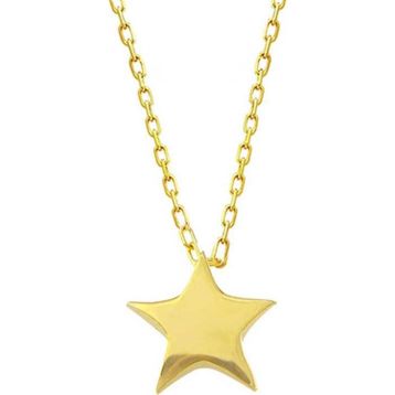 Gumush T7573 Gold Yıldız Kadın Gümüş Kolye