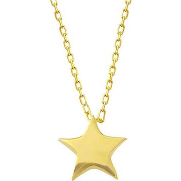 Gumush T7573 Gold Yıldız Kadın Gümüş Kolye