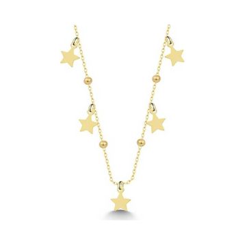 Gumush T7713 Gümüş Gold Yıldızlı Dorika Kadın Kolye