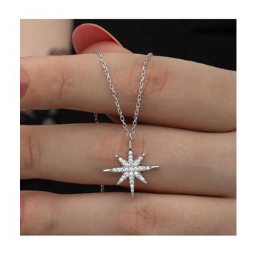 Gumush T8519 Kutup Yıldızı Kadın Gümüş Kolye