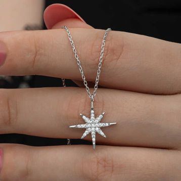 Gumush T8519 Kutup Yıldızı Kadın Gümüş Kolye