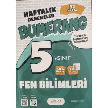 Günay Yayınları 2324 5. Sınıf Bumerang Fen Bilimleri Haftalık Denemeler