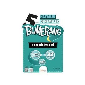Günay Yayınları 2324 5. Sınıf Bumerang Fen Bilimleri Haftalık Denemeler