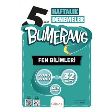 Günay Yayınları 2324 5. Sınıf Bumerang Fen Bilimleri Haftalık Denemeler