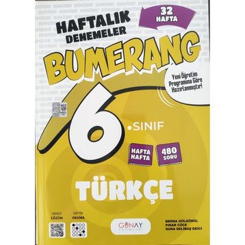 Günay Yayınları 6. Sınıf Bumerang Haftalık Türkçe Denemeleri