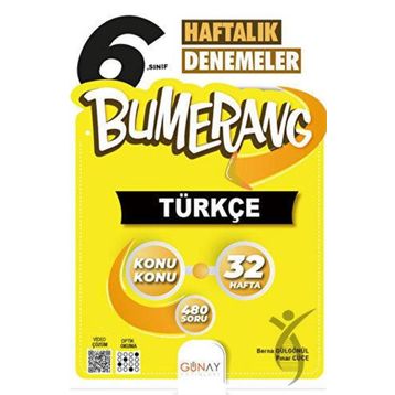 Günay Yayınları 6. Sınıf Bumerang Haftalık Türkçe Denemeleri