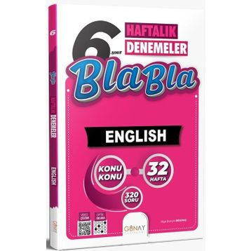 Günay Yayınları 6. Sınıf İngilizce Bla Bla Haftalık Denemeler