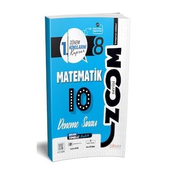 Günay Yayınları - 8. Sınıf 10'lu Matematik 1. Dönem Denemeleri