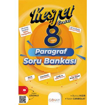 Günay Yayınları 8. Sınıf Paragraf Keşfet Serisi Soru Bankası