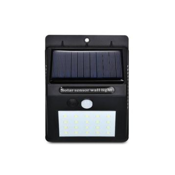 Güneş Enerjili 20 Ledli Sensörlü Duvar Tipi Solar Lamba