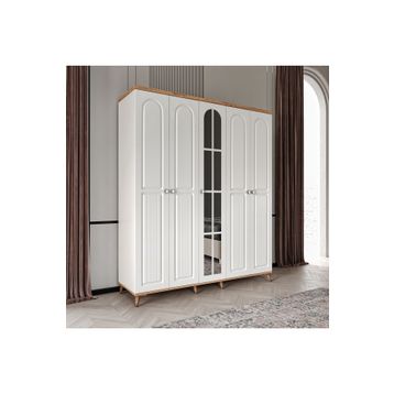 GuneyStore Bohem 5 Kapaklı Aynalı Gardırop