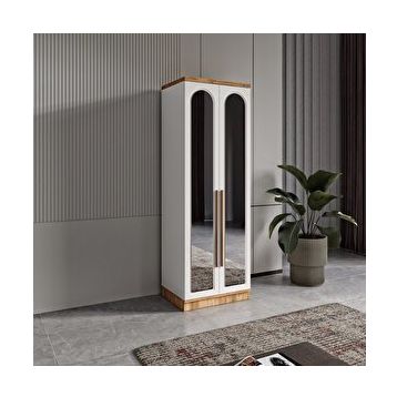 GuneyStore Flora 2 Kapaklı Aynalı Komple MDF Gardırop