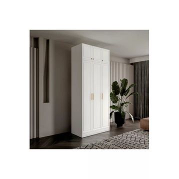 GuneyStore Milas 3 Kapaklı Komple MDF Yüklüklü Gardırop