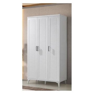 GuneyStore Paris 3 Kapaklı Komple Mdf Beyaz Gardırop