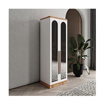 GuneyStore Rosa 2 Kapaklı Aynalı Komple MDF Gardırop