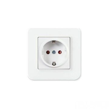 Günsan Elektrik 01379300-100138 Radius Çocuk Korumalı Kapaklı Fildişi Beyazı Topraklı Priz