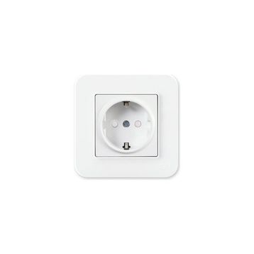Günsan Elektrik 01379300-100138 Radius Çocuk Korumalı Kapaklı Fildişi Beyazı Topraklı Priz