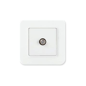 Günsan Elektrik 01379300-100172 Radius Tekli F Konnektörlü Fildişi Beyazı Uydu Priz