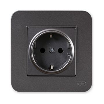 Günsan Elektrik 01381700-803115 Radius Design Füme-Gourmet Topraklı Priz