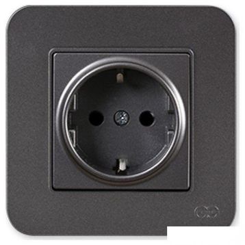 Günsan Elektrik 01381700-803115 Radius Design Füme-Gourmet Topraklı Priz