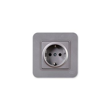 Günsan Elektrik 01381700-803115 Radius Design Füme-Gourmet Topraklı Priz