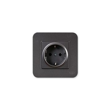 Günsan Elektrik 01381700-803115 Radius Design Füme-Gourmet Topraklı Priz