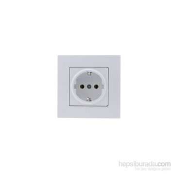 Günsan Elektrik 01409300-100150 Eqona İkili Fildişi Beyazı Topraklı Priz