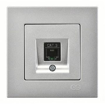Günsan Elektrik Eqona Gümüş Nümeris Telefon Prizi