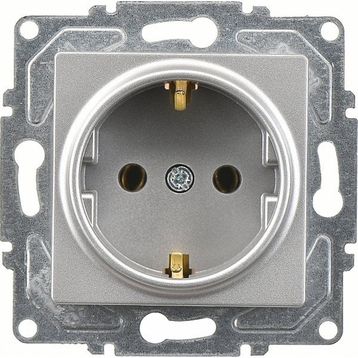 Günsan Elektrik Eqona Topraklı Priz Gümüş Mekanizma