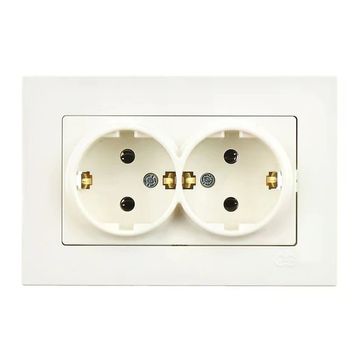Günsan Elektrik Fildişi Beyazı Çocuk Korumalı Çerçeveli Topraklı Priz