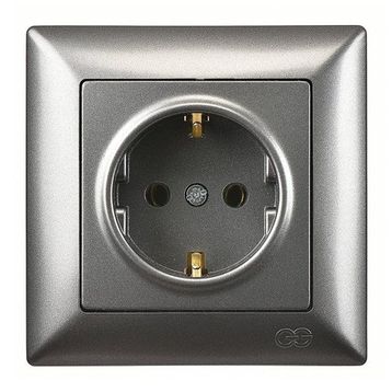 Günsan Elektrik Visage Füme Topraklı Priz